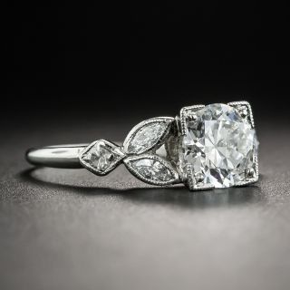 Art Deco 1.24 Carat Diamond Platinum Engagement Ring - GIA F VS2