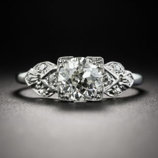 Art Deco 1.24 Carat Diamond Platinum Engagement Ring