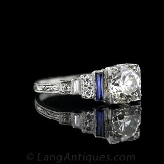 Art Deco 1.27 Carat Diamond Engagement Ring
