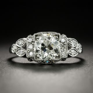 Art Deco 1.27 Carat Diamond Platinum Engagement Ring - GIA L SI1 - 2