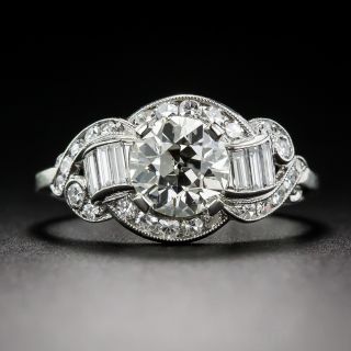 Art Deco 1.28 Carat Diamond Engagement Ring - 2