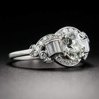 Art Deco 1.28 Carat Diamond Engagement Ring