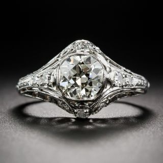Art Deco 1.29 Carat Diamond Engagement Ring - 1