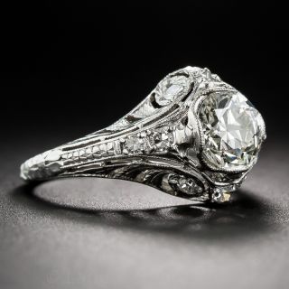 Art Deco 1.29 Carat Diamond Engagement Ring