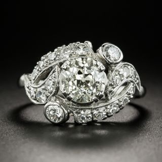 Art Deco 1.29 Carat Diamond Engagement Ring - GIA N VS2 - 1