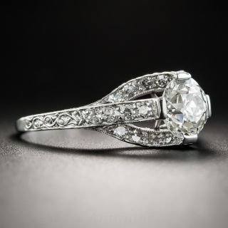 Art Deco 1.29 Carat Diamond Engagement Ring 