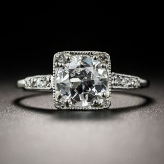 Art Deco 1.30 Carat Art Deco Diamond Engagement Ring - GIA D VS2 - 1