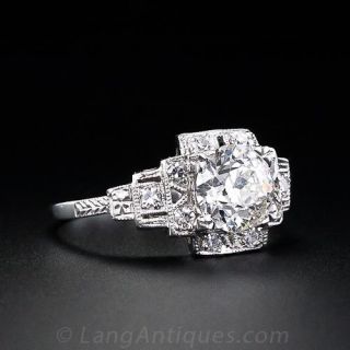 Art Deco 1.30 Carat Diamond Engagement Ring