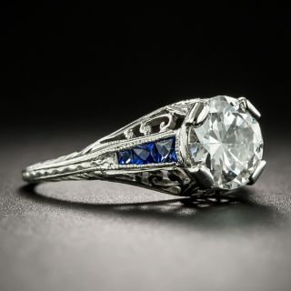 Art Deco 1.31 Carat Diamond Engagement Ring - GIA H SI2