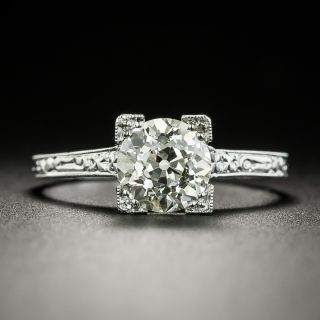 Art Deco 1.31 Carat Diamond Solitaire - GIA M VS1 - 3