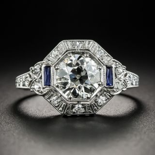 Art Deco 1.32 Carat Diamond Platinum Engagement Ring - GIA K VS1