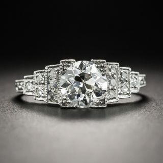 Art Deco 1.32 Carat Diamond Engagement Ring GIA I-VS2 - 1