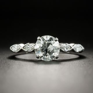 Art Deco 1.33 Carat Diamond Platinum Engagement Ring - GIA - 2
