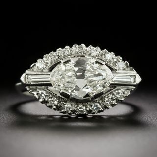 Art Deco 1.33 Carat 'Moval' Diamond Ring - GIA I SI1 - 2