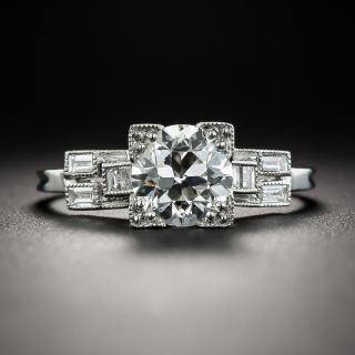 Art Deco 1.35 Carat Diamond Engagement Ring - GIA I VS2 - 1