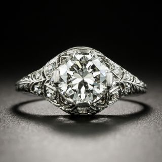Art Deco 1.36 Carat Diamond Engagement Ring - GIA I VS2 - 2