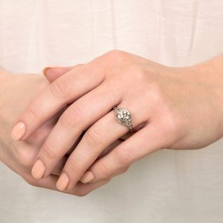 Art Deco 1.36 Carat Diamond Engagement Ring - GIA I VS2