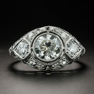 Art Deco 1.37 Carat Diamond Engagement Ring - GIA L SI2 - 2