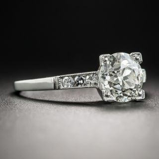 Art Deco 1.37 Carat Diamond Platinum Engagement Ring - GIA K VVS2