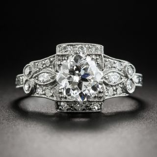 Art Deco 1.40 Carat  Diamond Platinum Engagement Ring - GIA I VS1