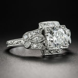 Art Deco 1.40 Carat  Diamond Platinum Engagement Ring - GIA I VS1