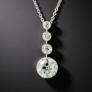 Art Deco 1.41 Carat Diamond Pendant - GIA H VS1   - 2
