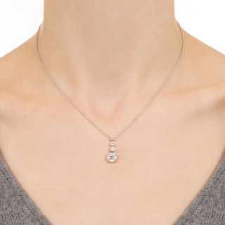 Art Deco 1.41 Carat Diamond Pendant - GIA H VS1  