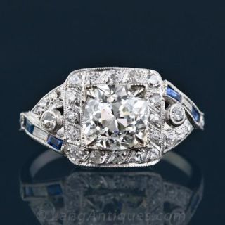 Art Deco Diamond Engagement Ring 