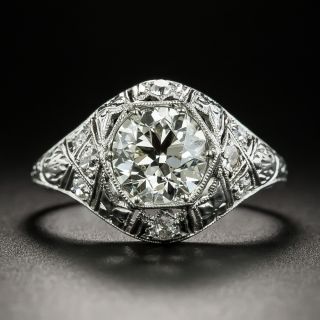 Art Deco 1.47 Carat Diamond Engagement Ring - GIA L VVS2 - 2