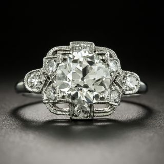 Art Deco 1.48 Carat Diamond Engagement Ring - GIA K SI1 - 2