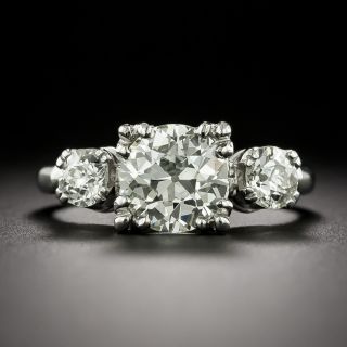 Art Deco 1.48 Carat Three-Stone Diamond Ring - GIA - 4