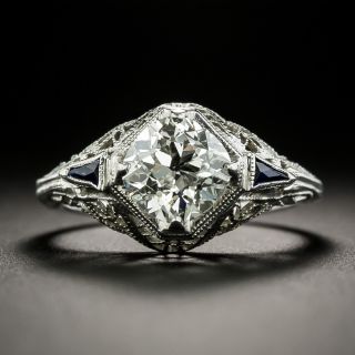 Art Deco 1.49 Carat Diamond Engagement Ring - GIA K SI1 - 1