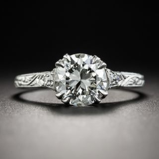 Art Deco 1.49 Carat Diamond Solitaire Engagement Ring - GIA J VS1 