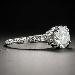 Art Deco 1.49 Carat Diamond Solitaire Engagement Ring - GIA J VS1 