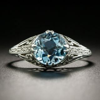 Art Deco 1.50 Carat Aquamarine Solitaire Ring - 2