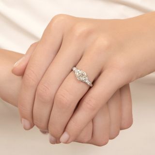 Art Deco 1.50 Carat Diamond Engagement Ring - GIA J VVS2