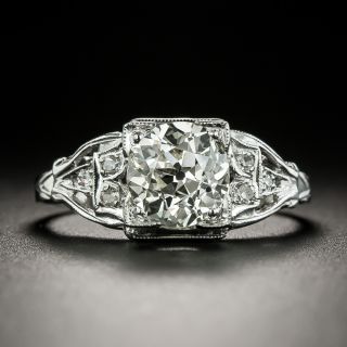 Art Deco 1.51 Carat Carat Diamond Engagement Ring - GIA L VS2 - 3