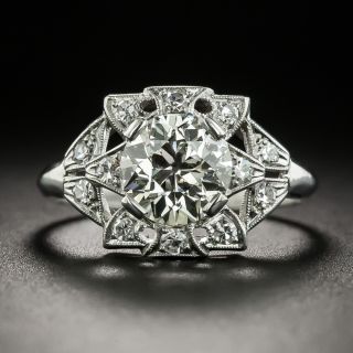 Art Deco 1.51 Carat Diamond Engagement Ring - GIA M VS1 - 2
