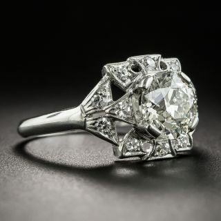 Art Deco 1.51 Carat Diamond Engagement Ring - GIA M VS1