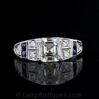Art Deco 1.51 Carat Diamond Engagment Ring