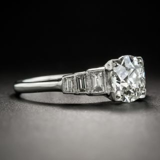 Art Deco 1.51 Carat Diamond Platinum Engagement Ring - GIA  I VVS2 