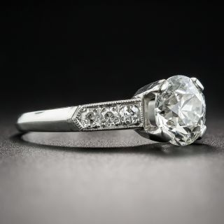 Art Deco 1.53 Carat Diamond Platinum Engagement Ring - GIA J VS2