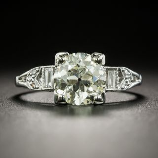 Art Deco 1.54 Carat Diamond Engagement Ring - GIA OP VS1 - 2