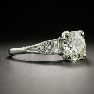 Art Deco 1.54 Carat Diamond Engagement Ring - GIA O-P VS1