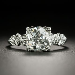 Art Deco 1.55 Carat Diamond Engagement Ring - GIA K VVS2 - 2