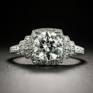 Art Deco 1.58 Carat Diamond Engagement Ring - GIA H VS2 - 2