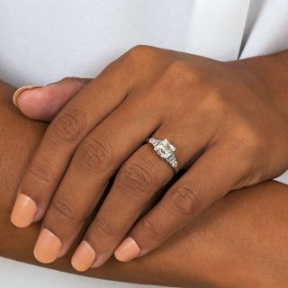 Art Deco 1.61 Carat Asscher-Cut Diamond Engagement Ring - GIA K VS2