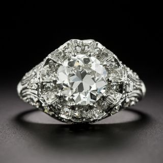 Art Deco 1.61 Carat Diamond Engagement Ring - GIA I SI1   - 2