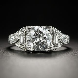 Art Deco 1.61 Carat Diamond Engagement Ring - 4