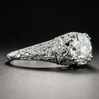 Art Deco 1.62 Carat Diamond Platinum Engagement Ring
